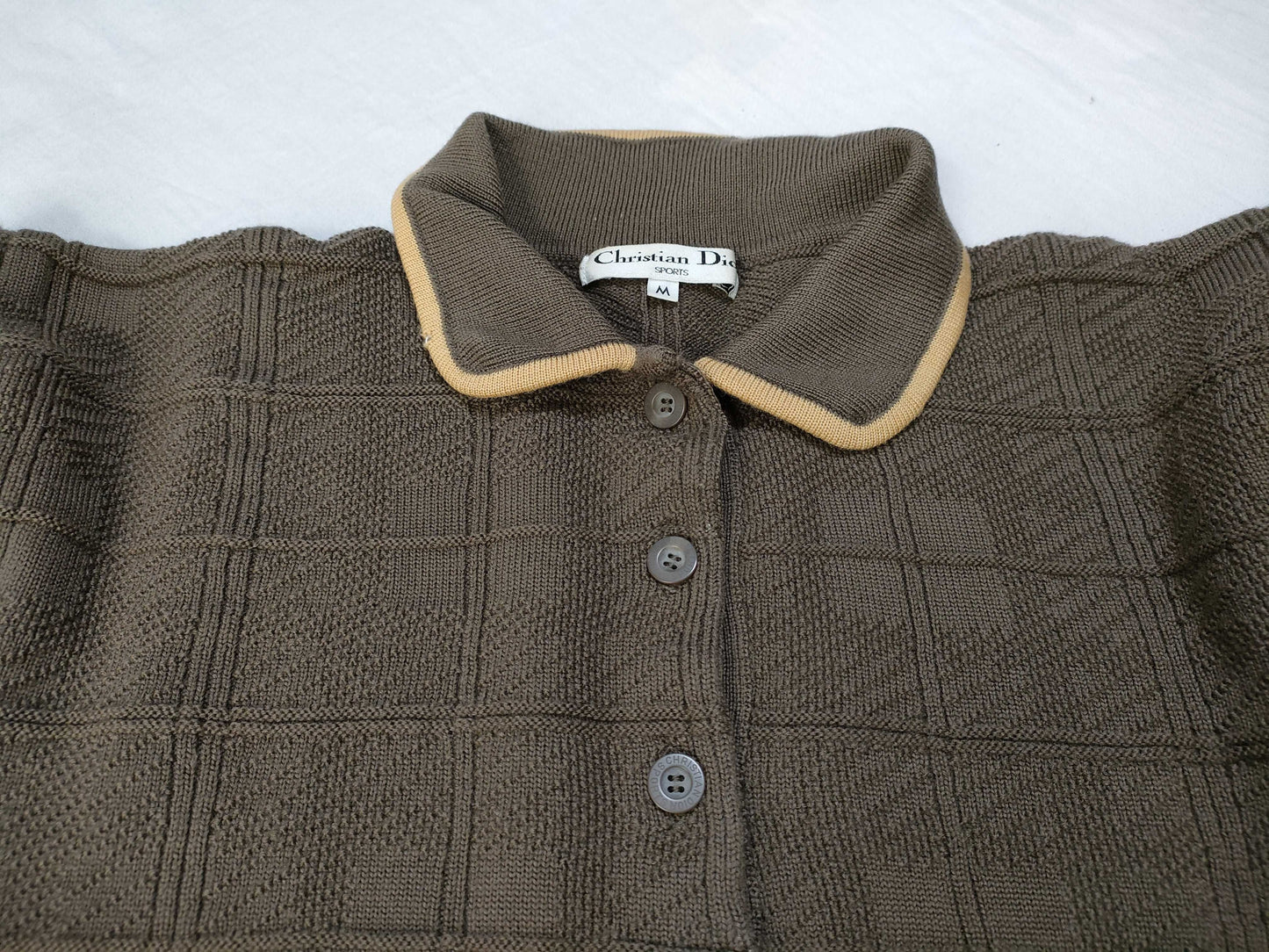 Dior Christian Dior Cable 3D 3D Design Wool Thick Knit Top