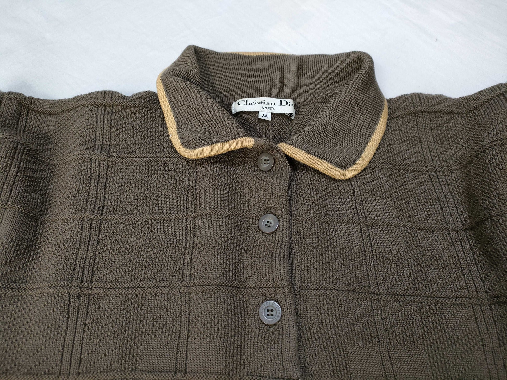 Dior Christian Dior Cable 3D 3D Design Wool Thick Knit Top