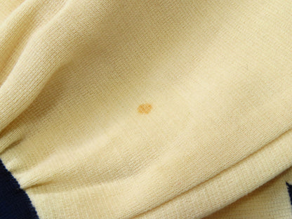 Yves Saint Laurent Two-tone Gold Button Wool Knit Top