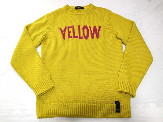 FENDI Men's FENDI Current Tag Wool Loose Knit Sweater Top