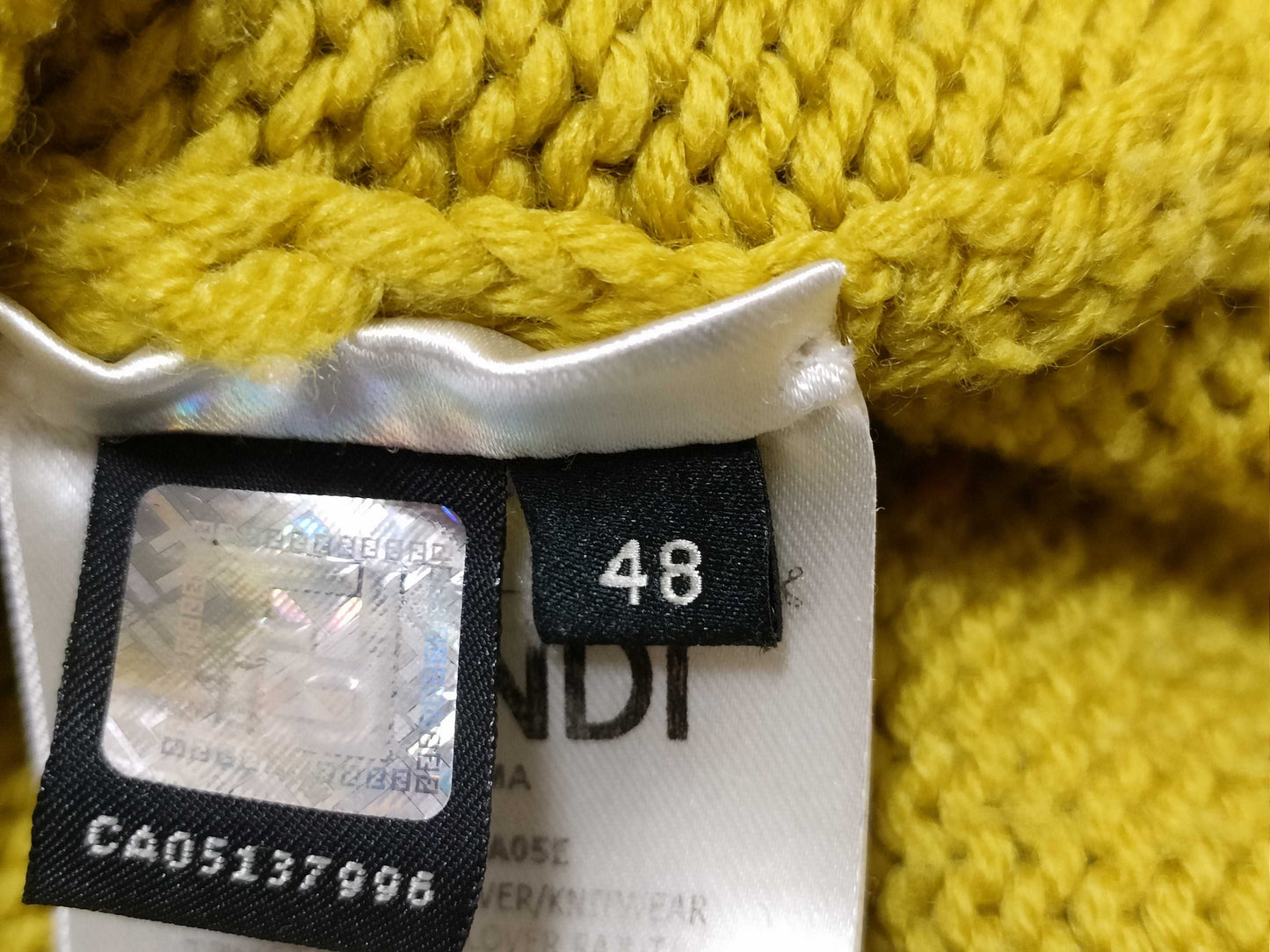 FENDI Men's FENDI Current Tag Wool Loose Knit Sweater Top