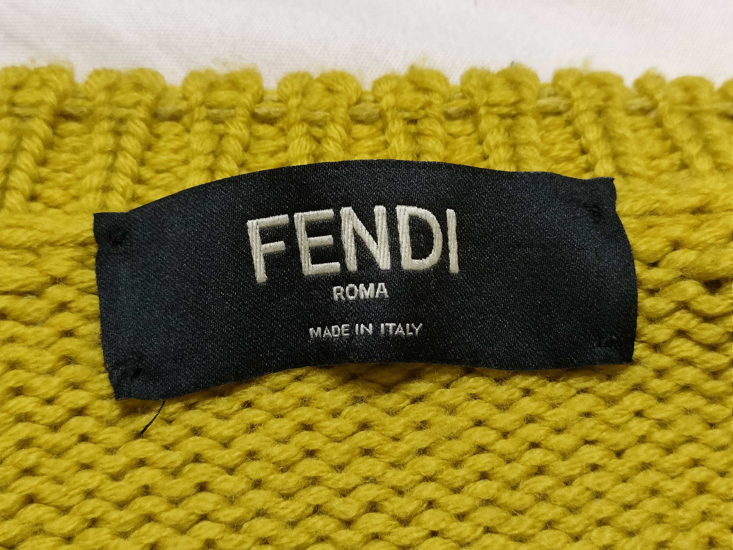 FENDI Men's FENDI Current Tag Wool Loose Knit Sweater Top