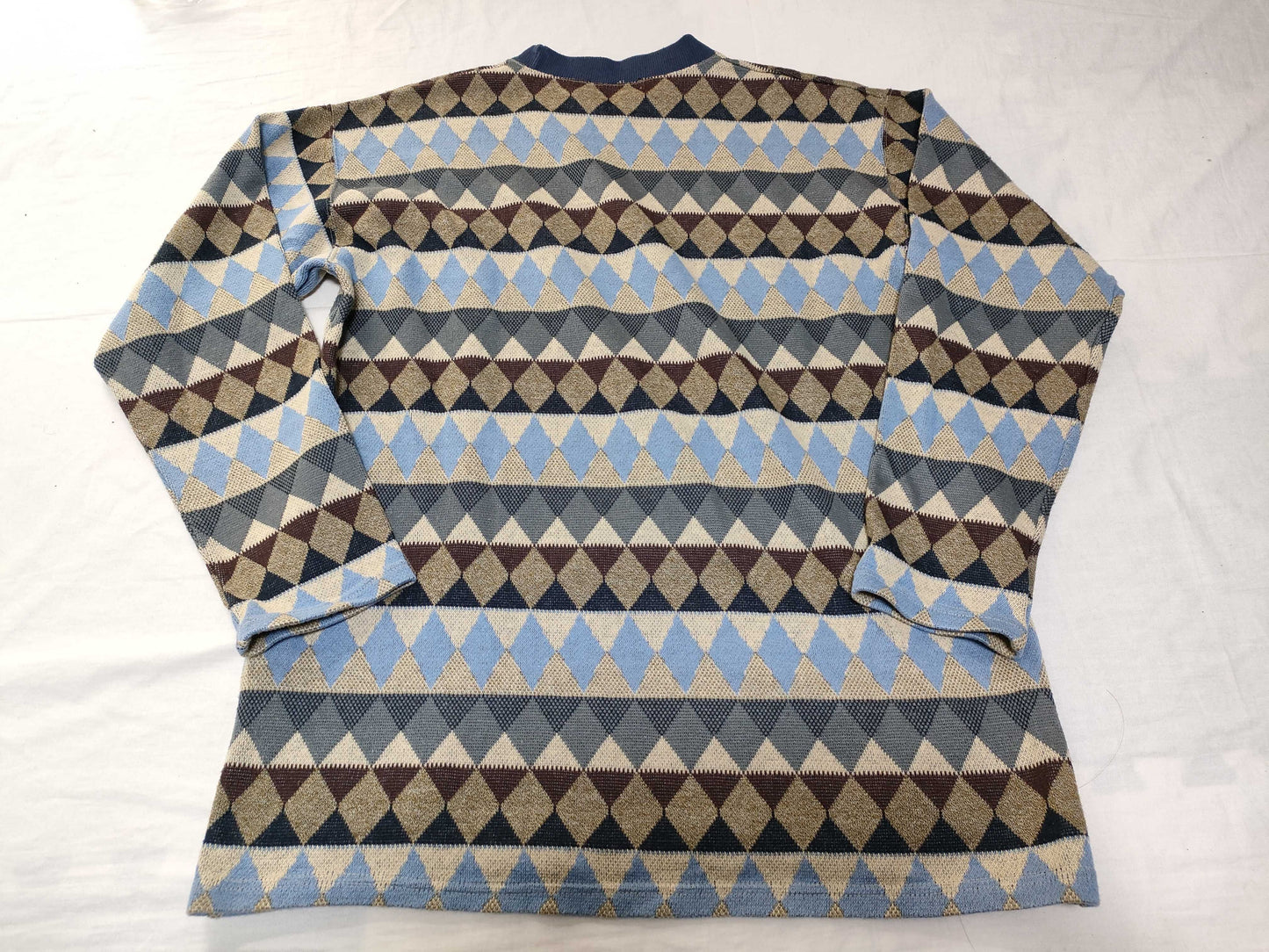 Yves Saint Laurent Men's Argyle Knit Thick Wool Top