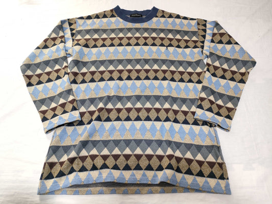 Yves Saint Laurent Men's Argyle Knit Thick Wool Top
