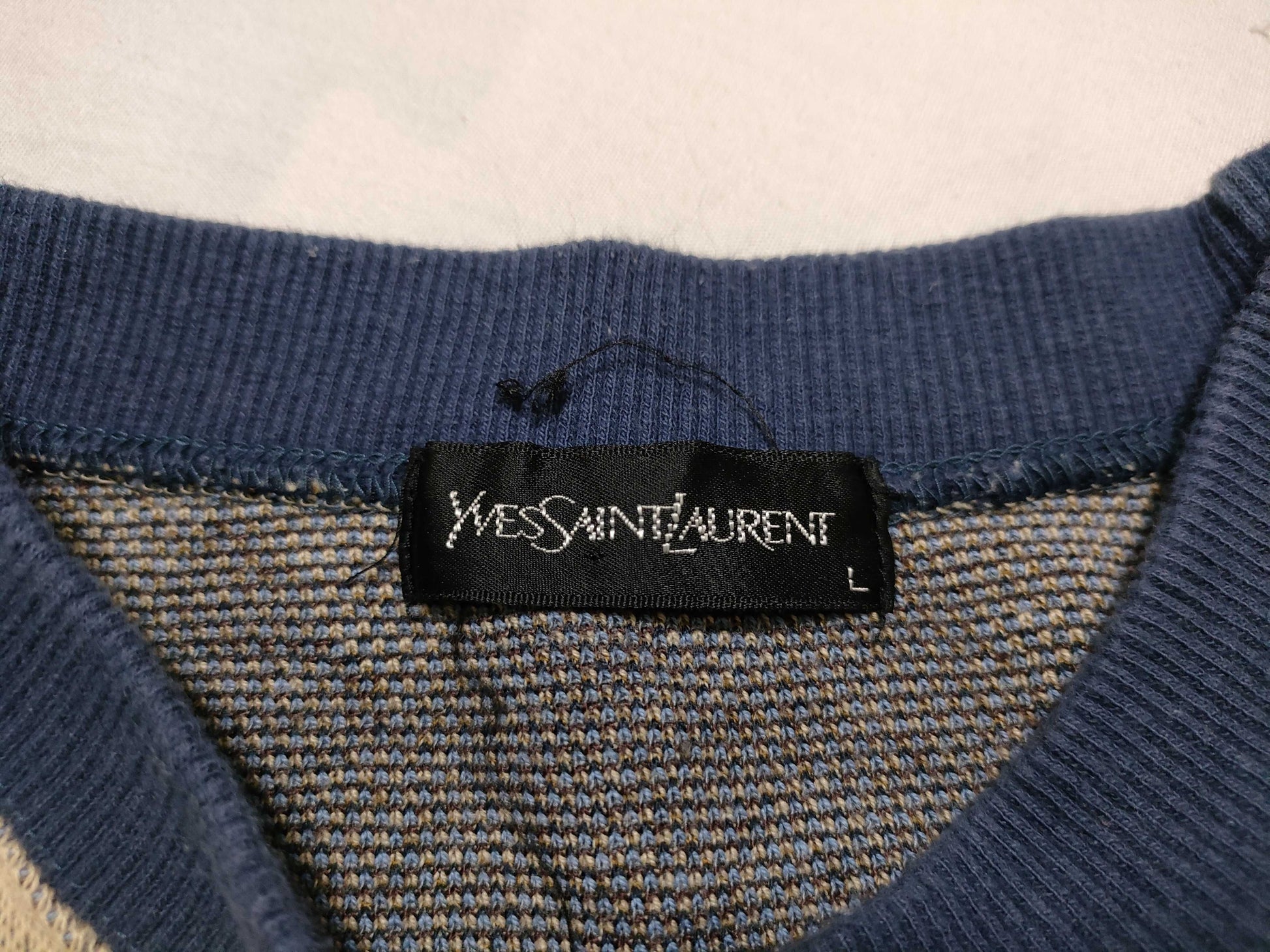Yves Saint Laurent Men's Argyle Knit Thick Wool Top