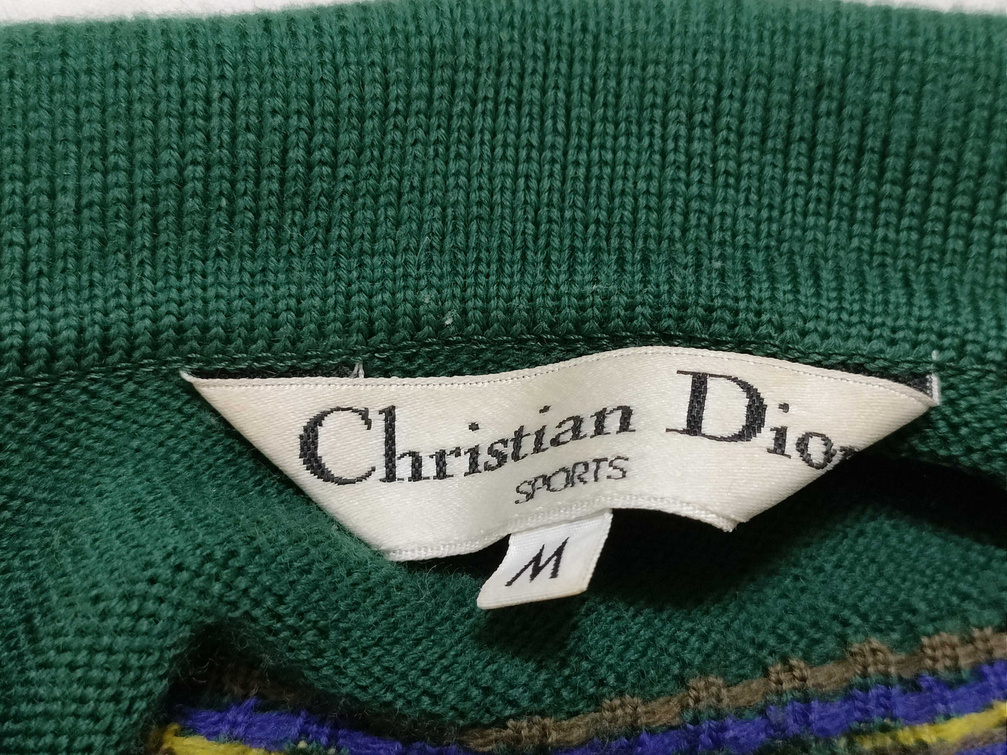 Dior Christian Dior Multicolor Wool Thick Knit Sweater Top