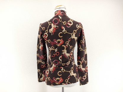 CELINE Gold Horse Print Tops