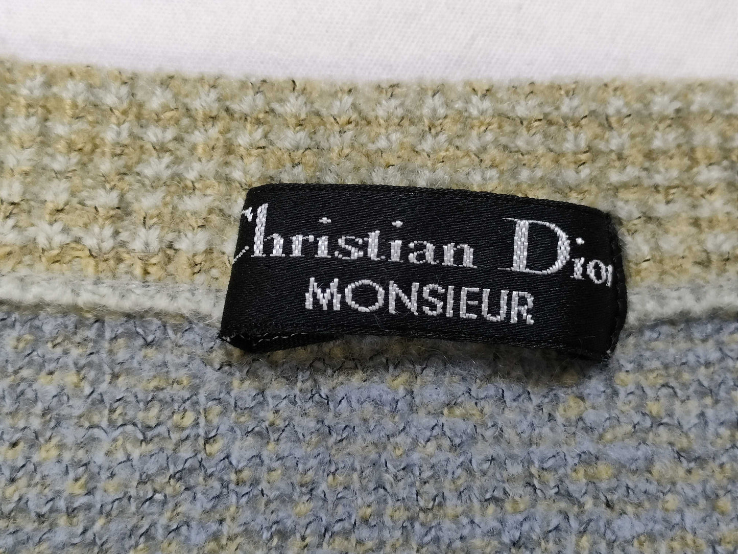 Dior Men's DIOR HOMME Argyle Wool Knit Thick Top