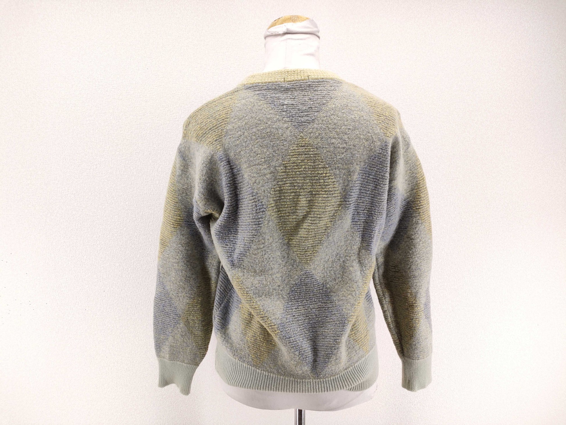 Dior Men's DIOR HOMME Argyle Wool Knit Thick Top