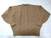 Yves Saint Laurent Men's Cable Camel Knit Sweater, Thick Top