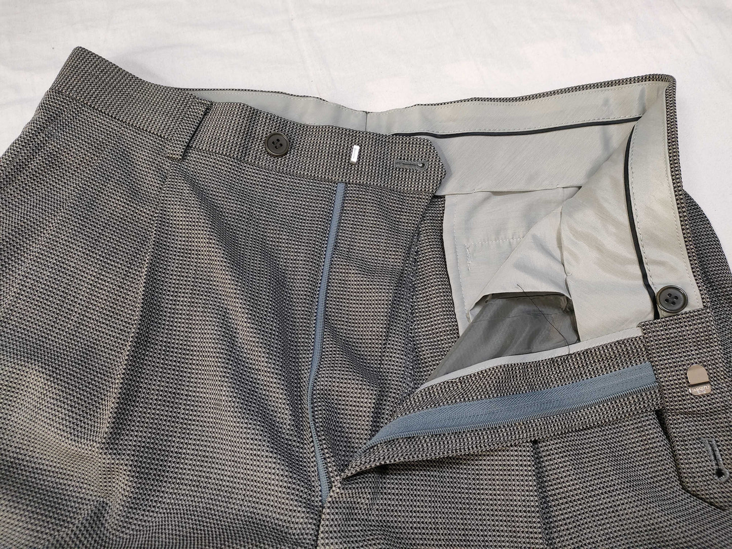 Yves Saint Laurent Houndstooth Wool Set for Men, Jacket and Pants, Other Apparel