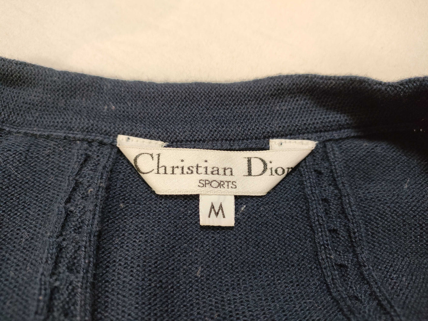 Dior DIOR SPORTS Cable Knit Wool Cardigan Navy