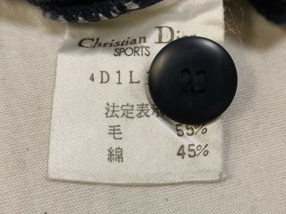 Dior DIOR SPORTS Cable Knit Wool Cardigan Navy