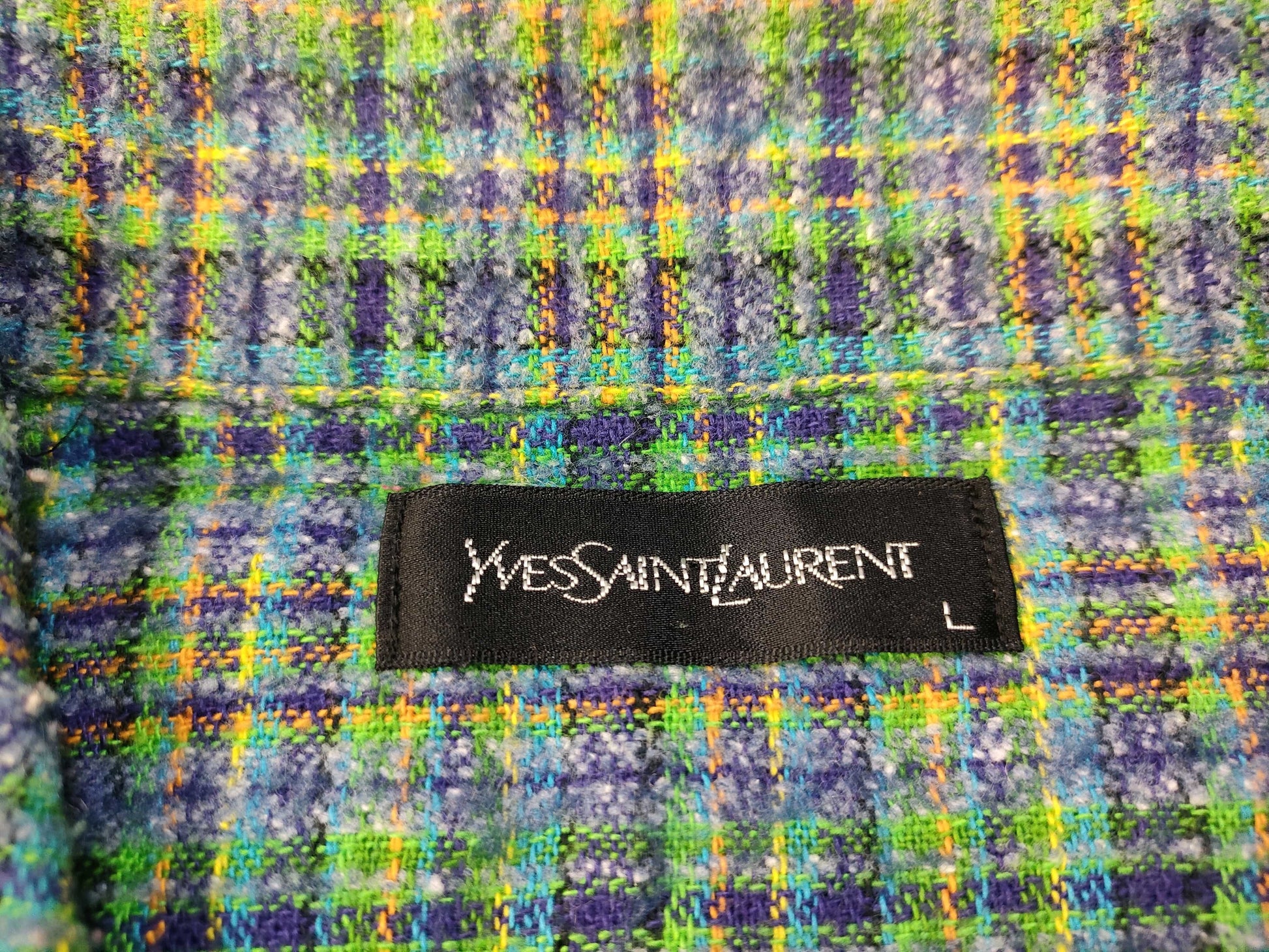 Yves Saint Laurent YSL Embroidered Tweed Set, Mixed Tweed Top and Pants, Other Apparel