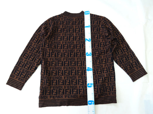 FENDI Zucca print FENDI Zucca print FF print sweater brown top