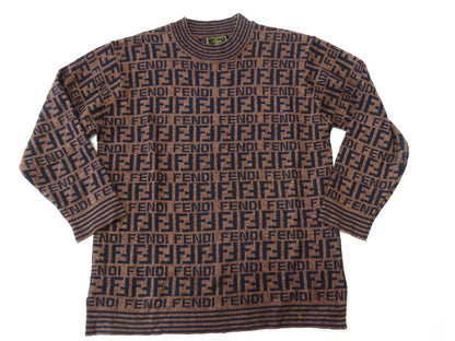 FENDI Zucca print FENDI Zucca print FF print sweater brown top