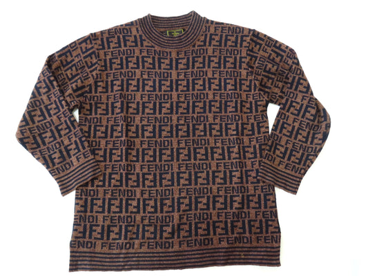 FENDI Zucca print FENDI Zucca print FF print sweater brown top