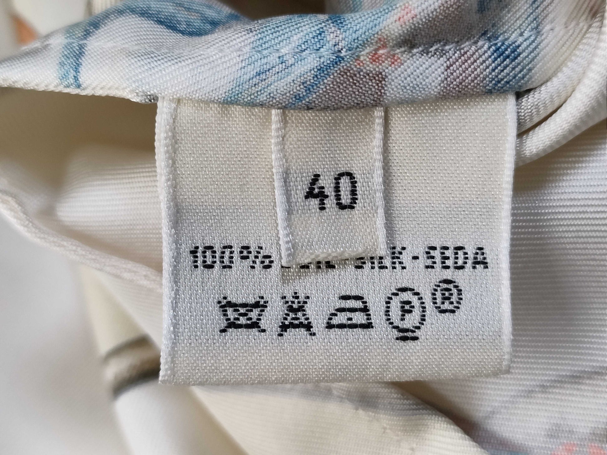 HERMES Margiela Collection 100% Silk Hermès Blouse Top