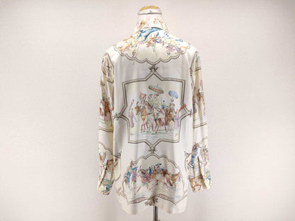 HERMES Margiela Collection 100% Silk Hermès Blouse Top