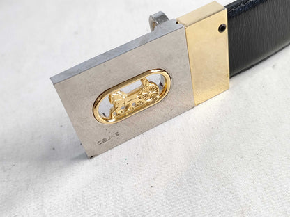 CELINE Sulky Leather Black Belt