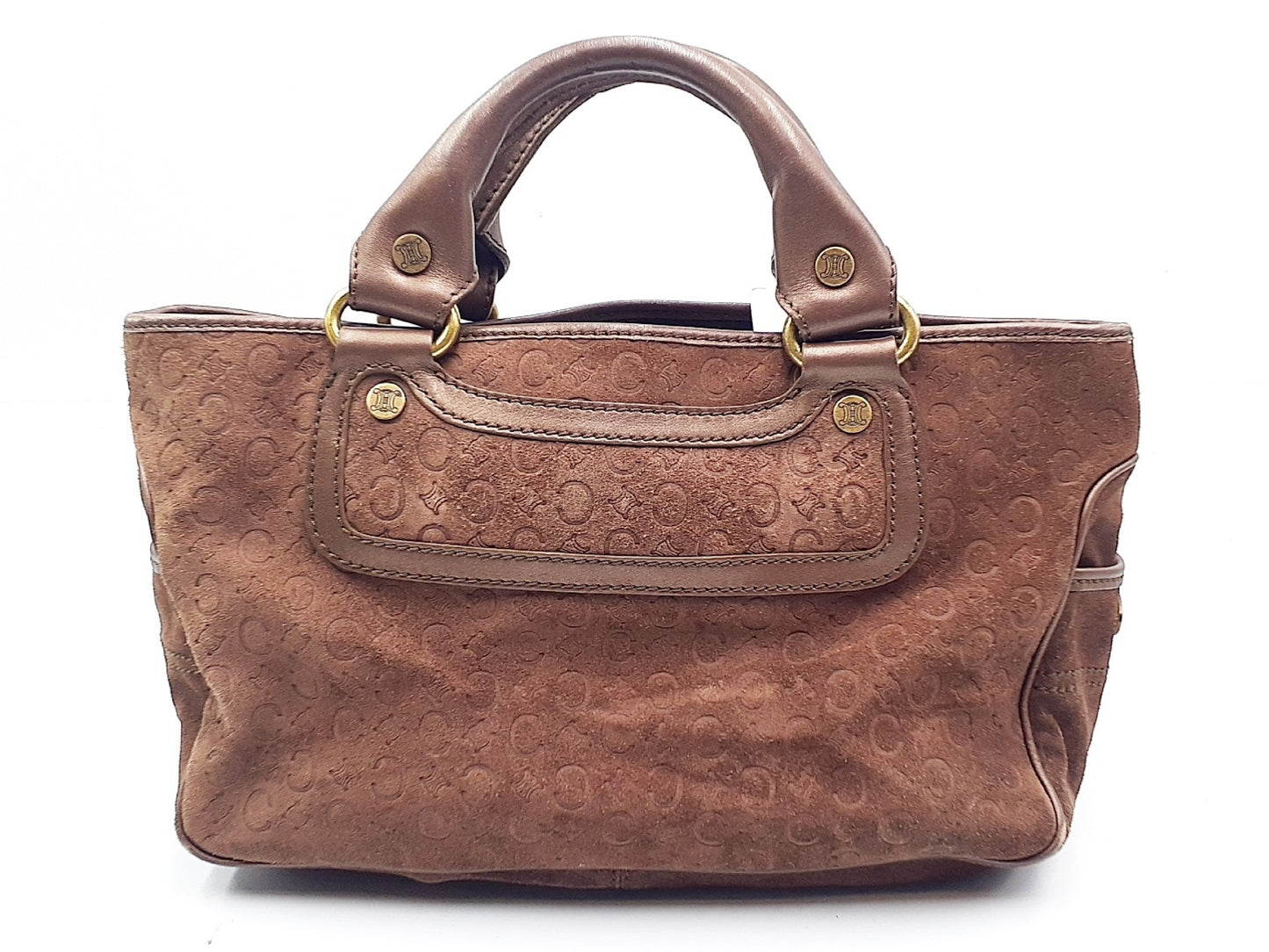 CELINE Boogie Leather Handbag with Gold Hardware