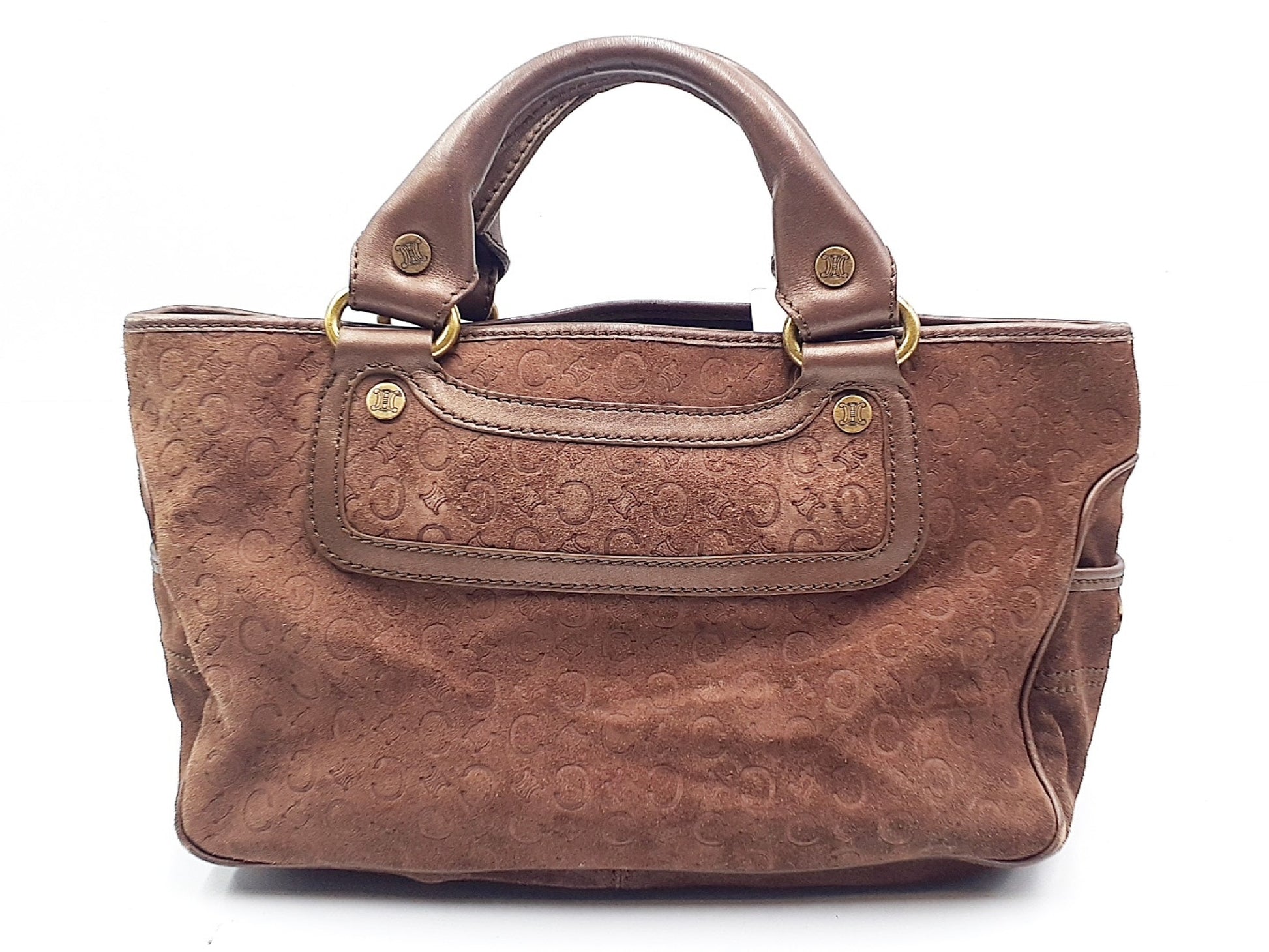 CELINE Boogie Leather Handbag with Gold Hardware