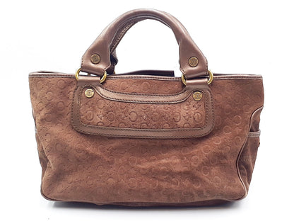 CELINE Boogie Leather Handbag with Gold Hardware