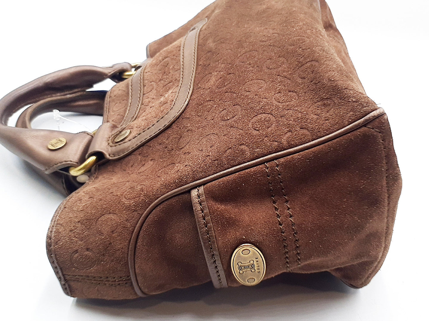 CELINE Boogie Leather Handbag with Gold Hardware