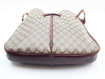 GUCCI GG Supreme GG Supreme Gold Hardware Leather One-Shoulder Shoulder Bag