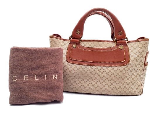 CELINE Boogie Macadam Gold Hardware Leather Handbag