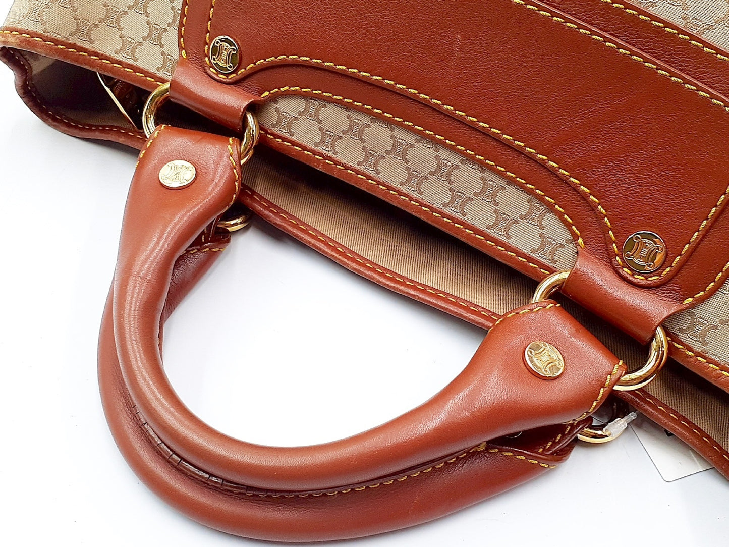 CELINE Boogie Macadam Gold Hardware Leather Handbag