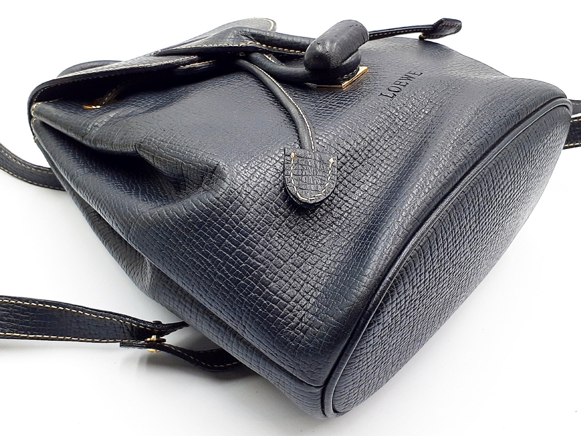 LOEWE Leather Backpack with Gold Hardware