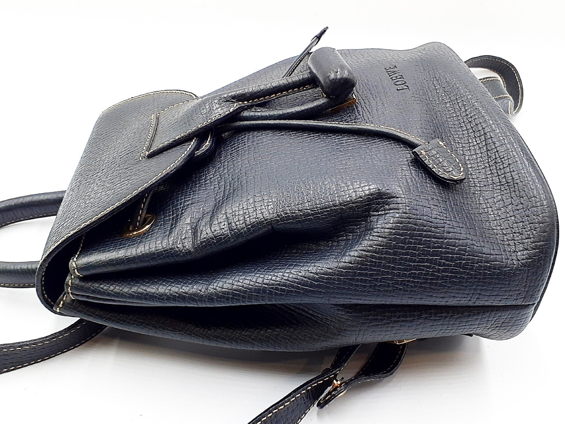 LOEWE Leather Backpack with Gold Hardware