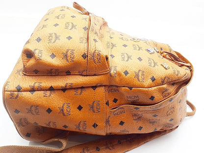 MCM Studded Logo Leather Backpack