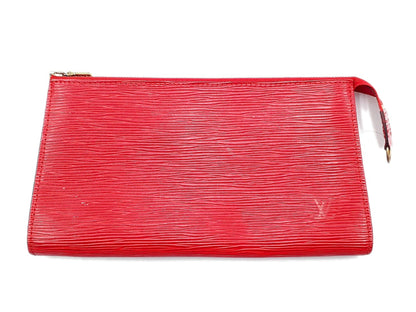 LOUIS VUITTON Epi Pochette Accessoires Castilian Red Pouch