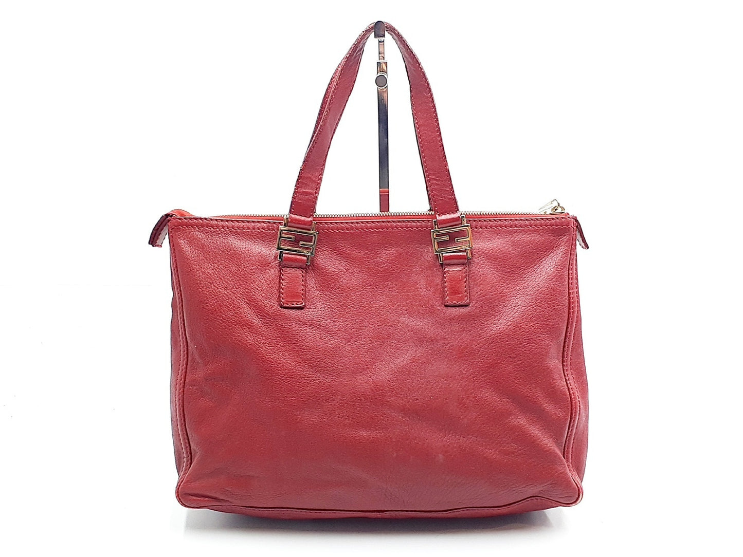 FENDI Zucca pattern leather handbag with Zucca hardware