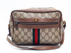GUCCI GG Supreme Sherry Line Gold Hardware Leather Shoulder Bag