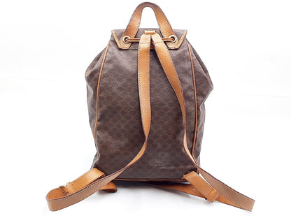 CELINE Macadam Gold Hardware Leather Backpack