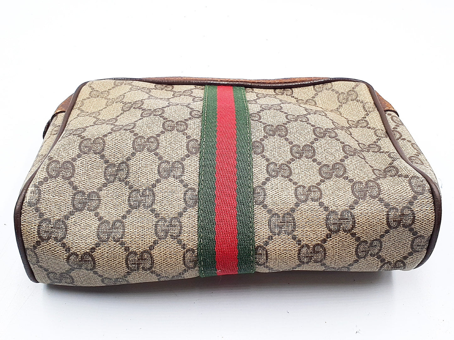 GUCCI GG Supreme 4-Piece Set, GG Supreme Sherry Line Leather with Gold Hardware, Second Bag