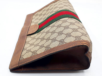 GUCCI GG Supreme 4-Piece Set, GG Supreme Sherry Line Leather with Gold Hardware, Second Bag