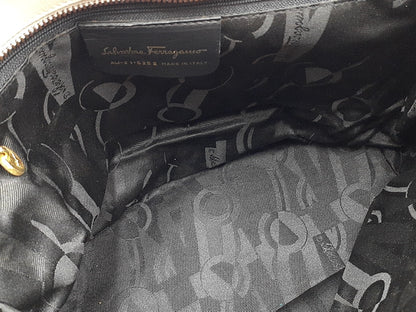 Salvatore Ferragamo Gancini 4-Piece Set Gancini Vara Lizard Leather Chain Shoulder Bag with Gold Hardware