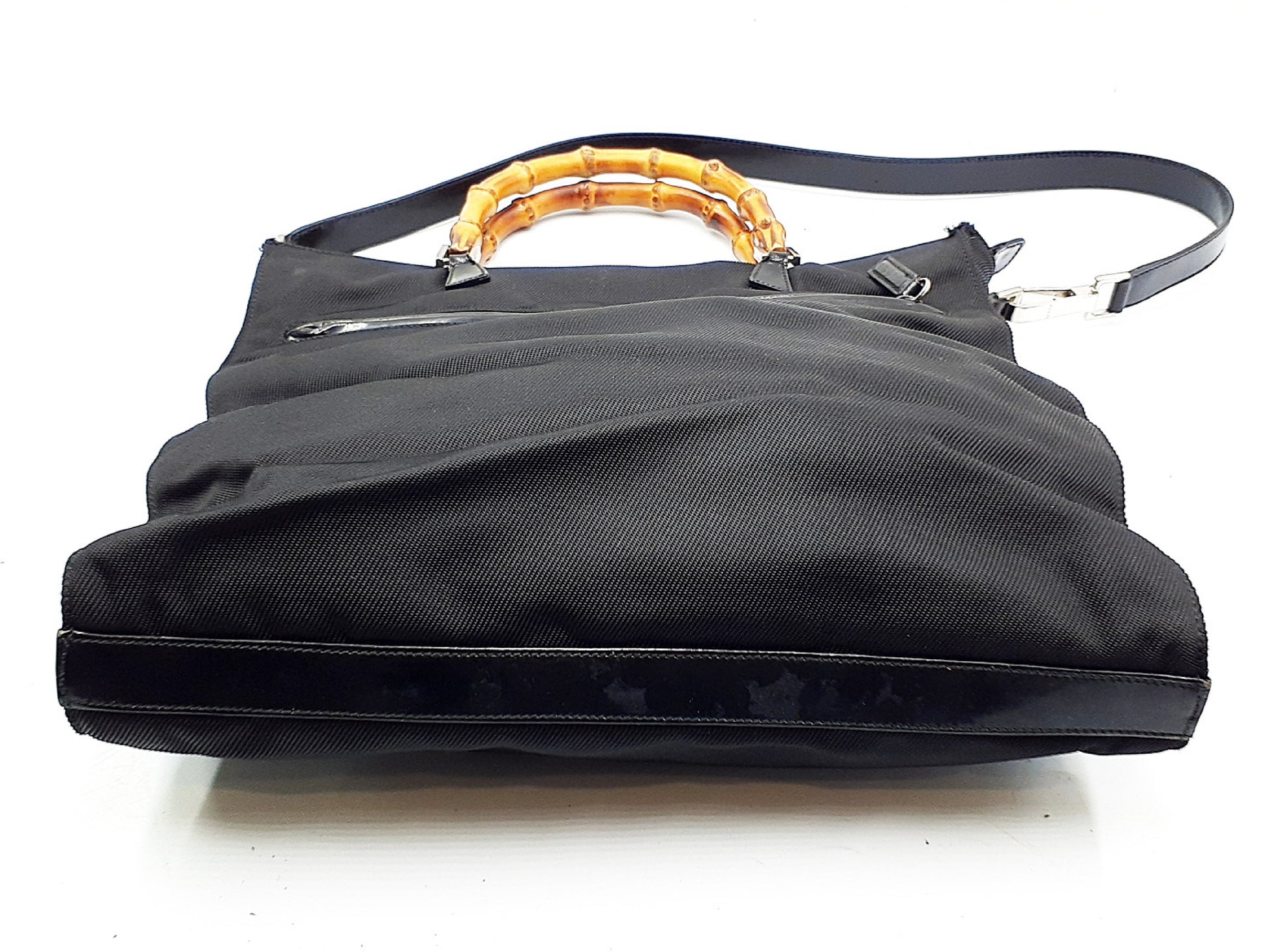 GUCCI Bamboo 3-Piece Set Bamboo 2-Way Shoulder Bag Leather Shoulder Bag