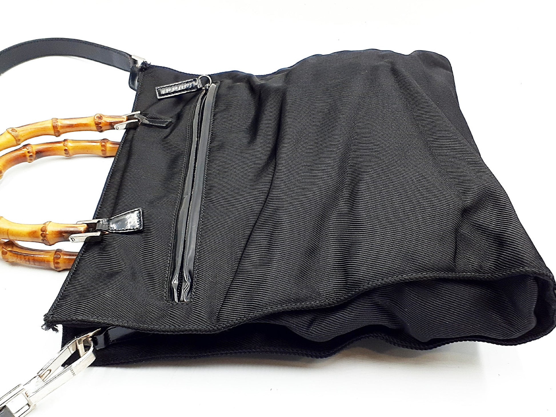 GUCCI Bamboo 3-Piece Set Bamboo 2-Way Shoulder Bag Leather Shoulder Bag