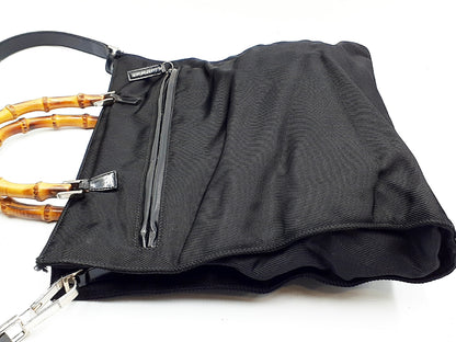 GUCCI Bamboo 3-Piece Set Bamboo 2-Way Shoulder Bag Leather Shoulder Bag