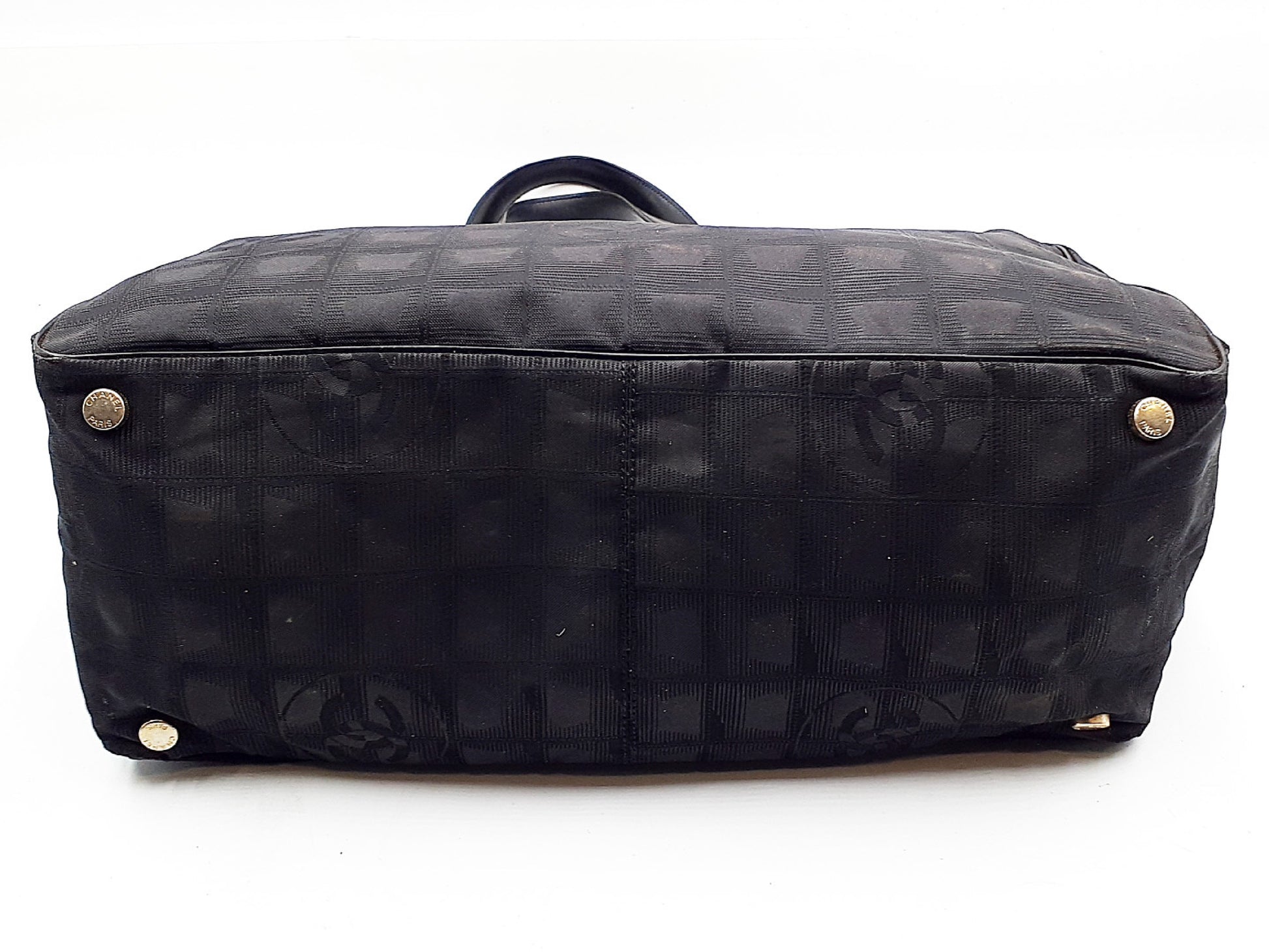 CHANEL New Travel Line All Black All Stickers 3-Piece Bag Set