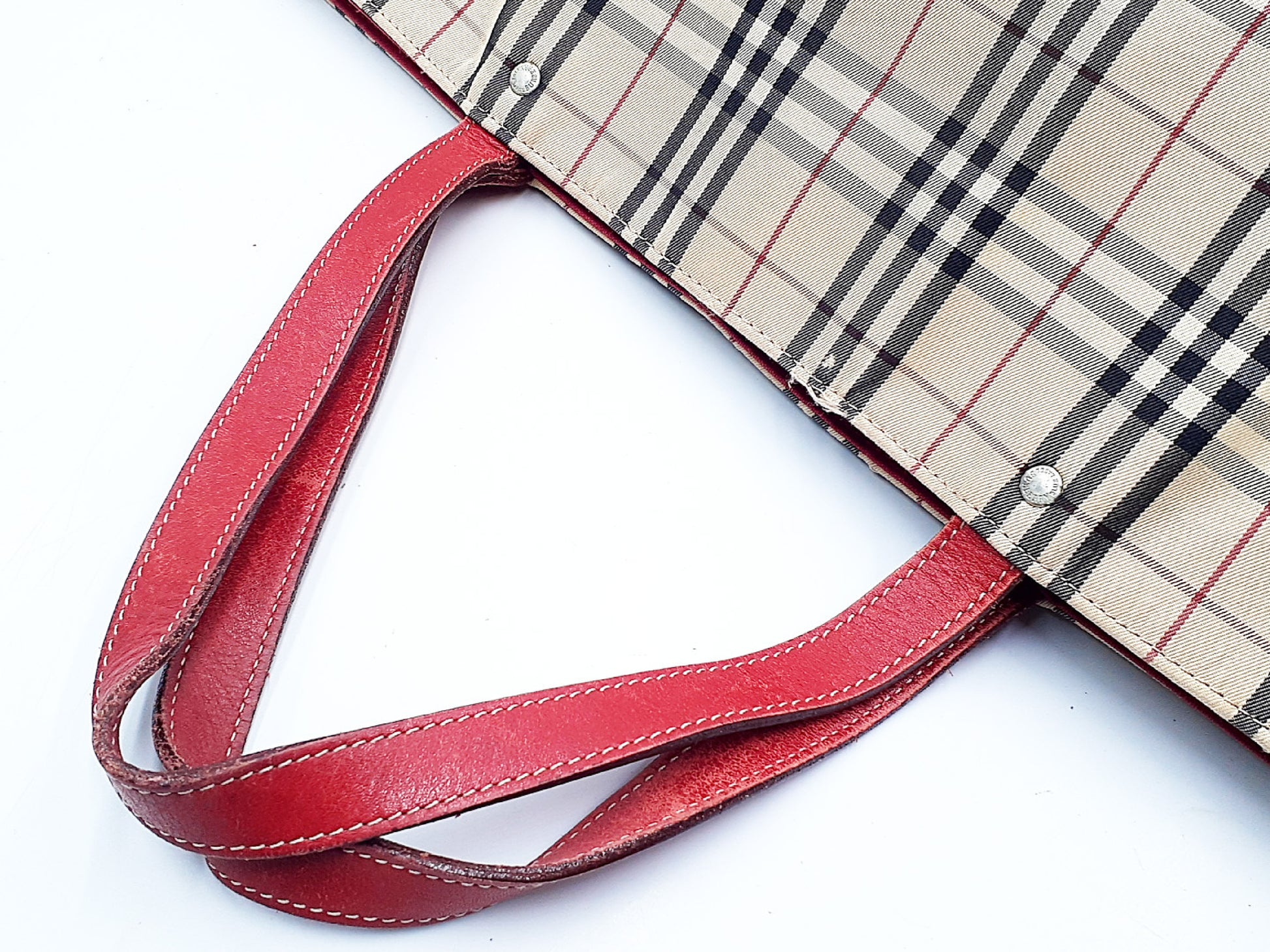 BURBERRY Nova Check Leather 4-Piece Bag Set