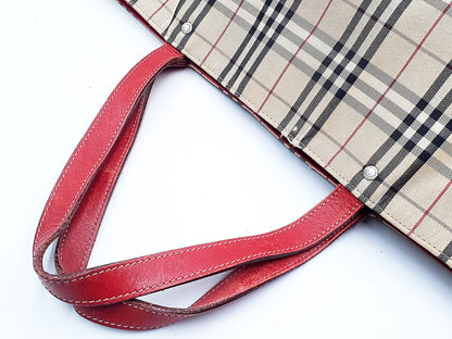 BURBERRY Nova Check Leather 4-Piece Bag Set