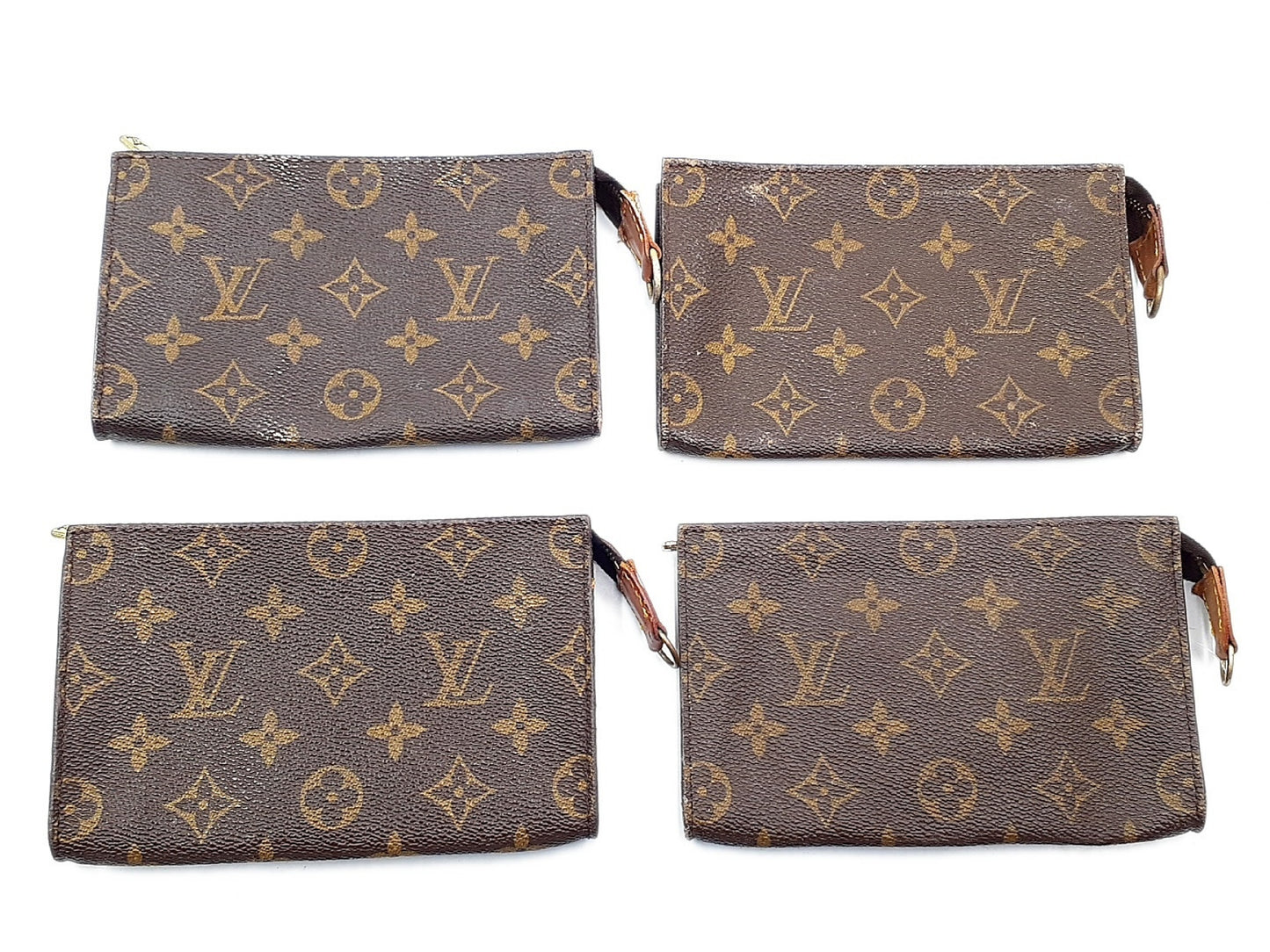LOUIS VUITTON 4-Piece Monogram Bucket Pouch Set