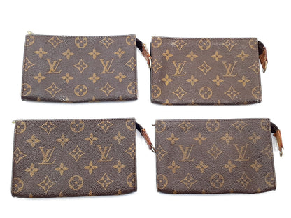 LOUIS VUITTON 4-Piece Monogram Bucket Pouch Set