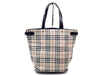 BURBERRY Nova Check Leather Tote Bag